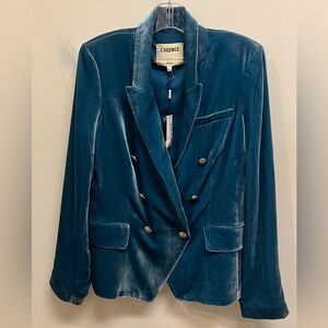 L’Agence Kenzie Double Breasted Velvet Blazer, Size 8